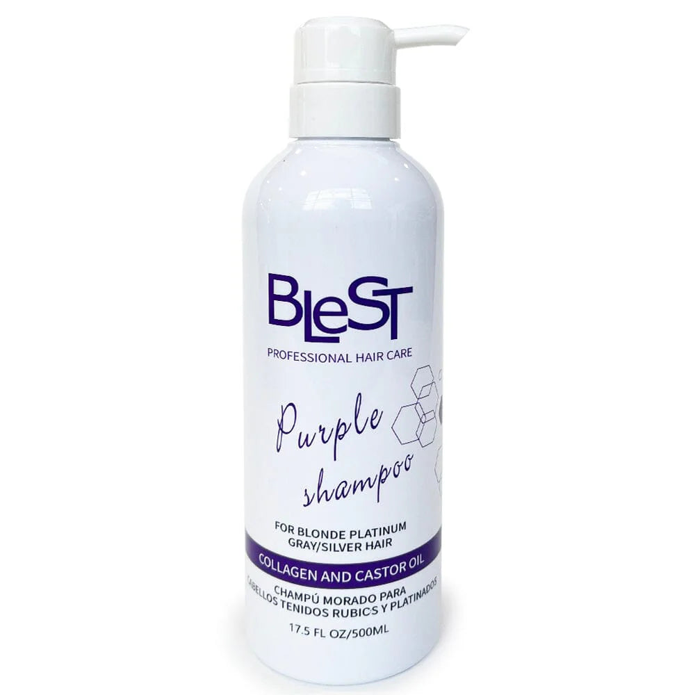 Blest Purple Shampoo with Collagen and Castor Oil