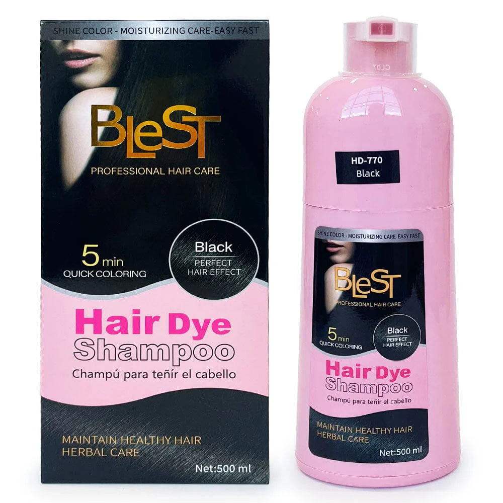 Blest Quick Coloring Hair Dye Shampoo Black