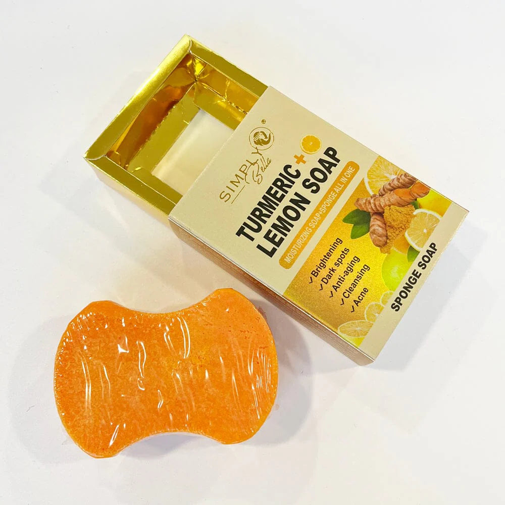 Simply Bella Turmeric & Lemon Soap With Sponge