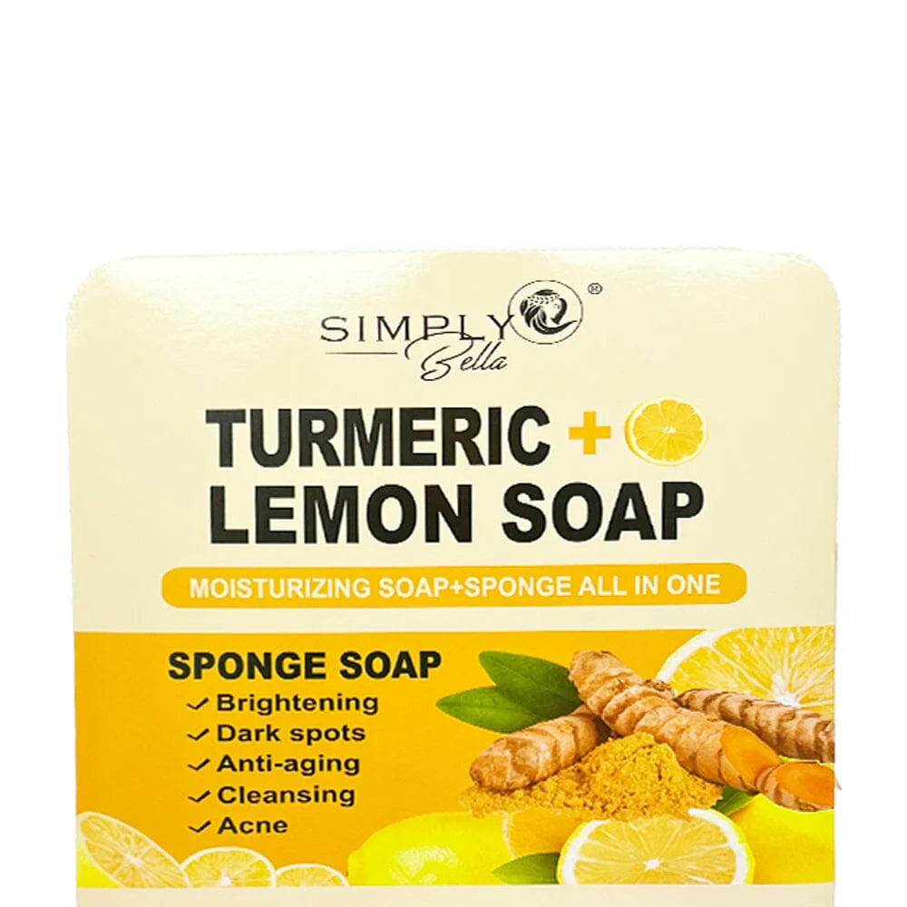 Simply Bella Turmeric & Lemon Soap With Sponge