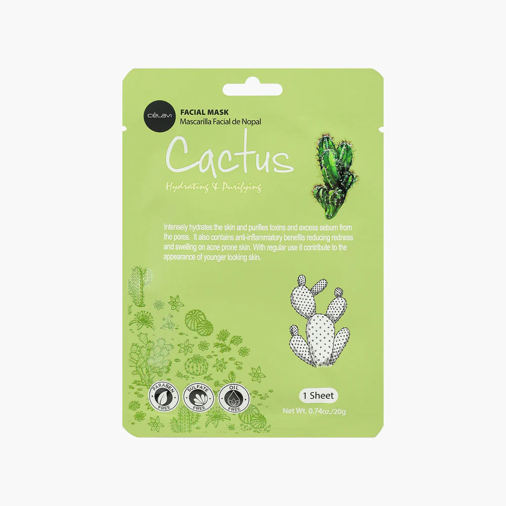 Celavi Cactus Hydrating & Purifying Facial Sheet Mask