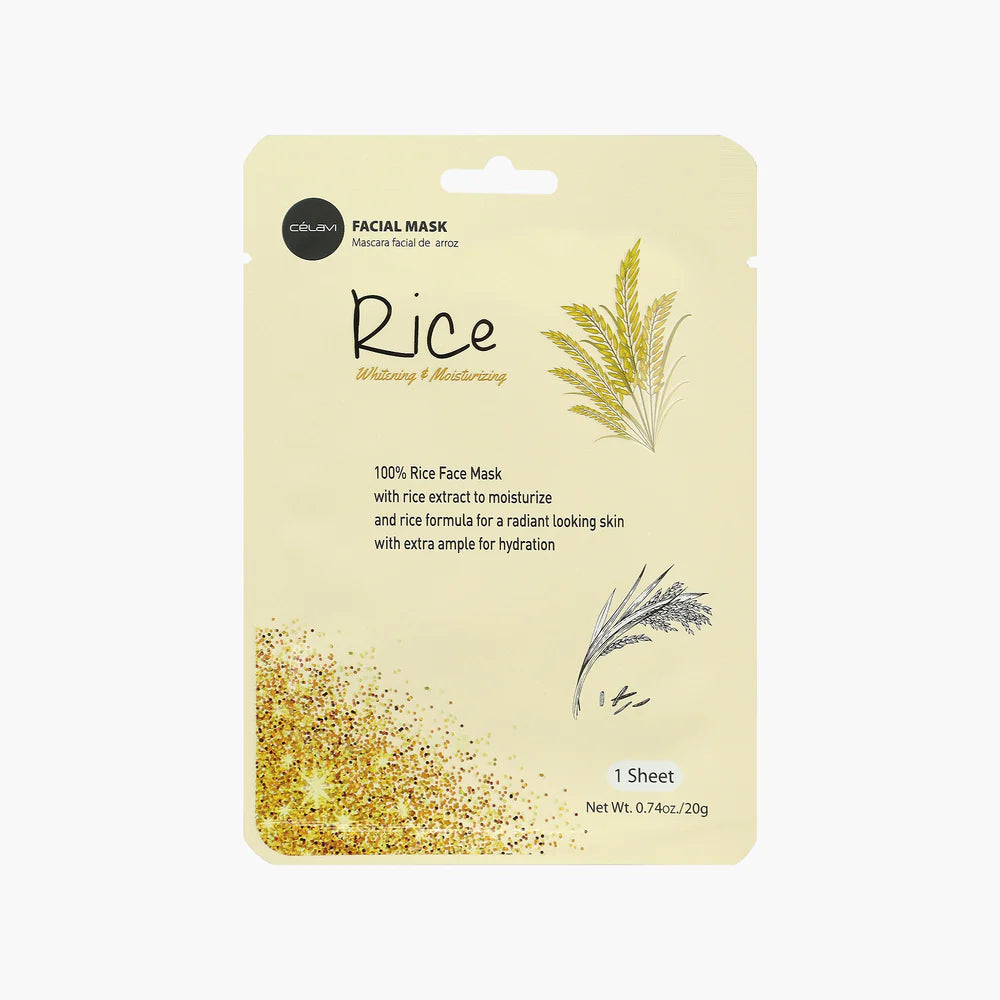 Celavi Rice Whitening & Moisturizing Facial Sheet Mask