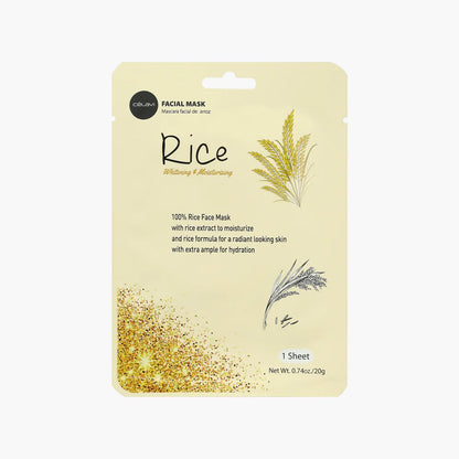 Celavi Rice Whitening & Moisturizing Facial Sheet Mask