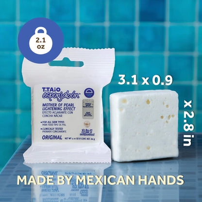 EsponJabon Mini Mother of Pearl Lightning Efect Sponge Soap