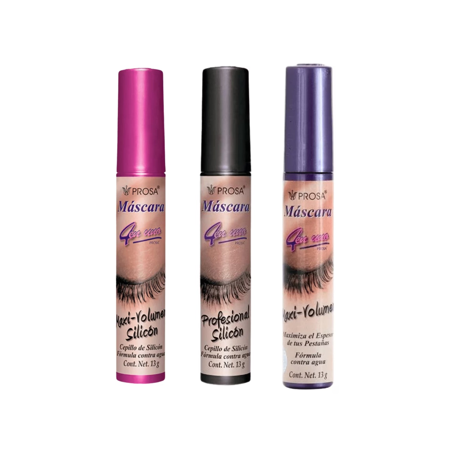 Prosa Professional Silicon, Maxi-Volume Silicon and Maxi-Volume Mascara