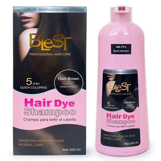 Blest Quick Coloring Hair Dye Shampoo Dark Brown