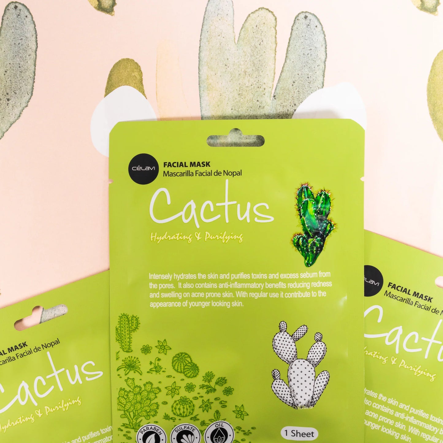 Celavi Cactus Hydrating & Purifying Facial Mask