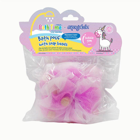 Esponjabon Kids Bubblegum Scented Bath Pouf + Soap