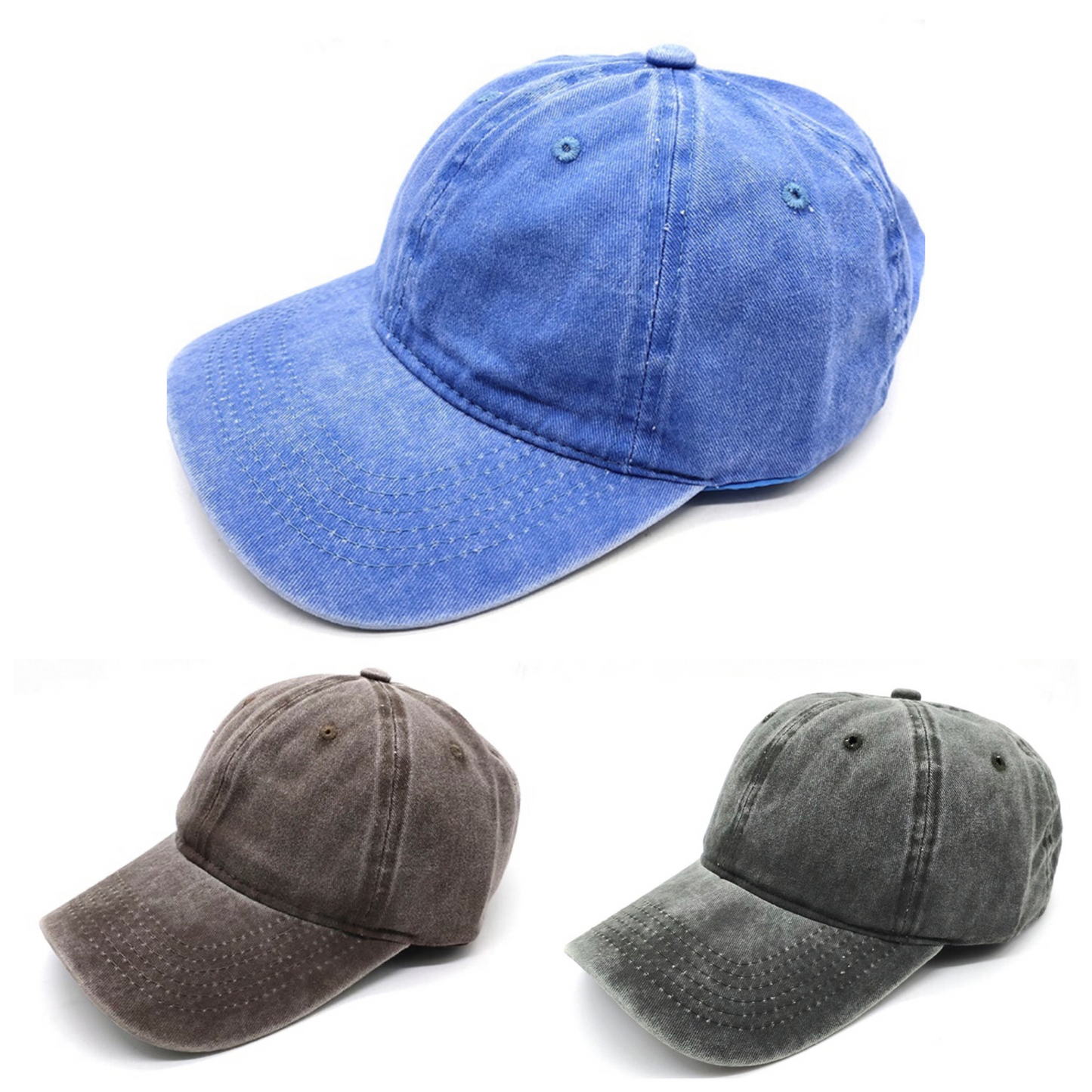 Stone Wash Baseball Caps